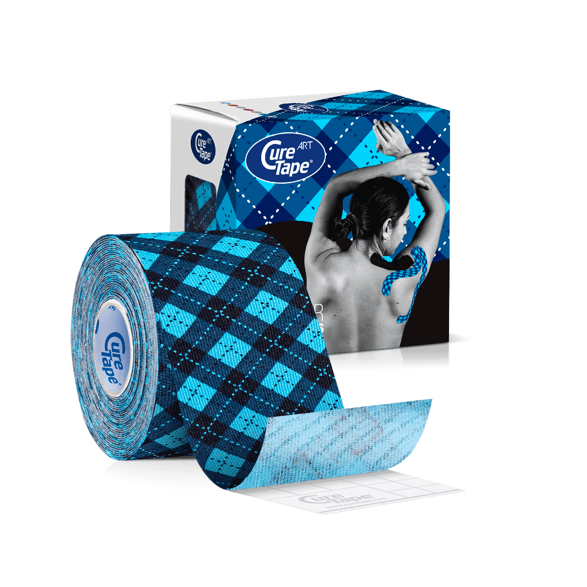 kinesiology tape tartan curetape art