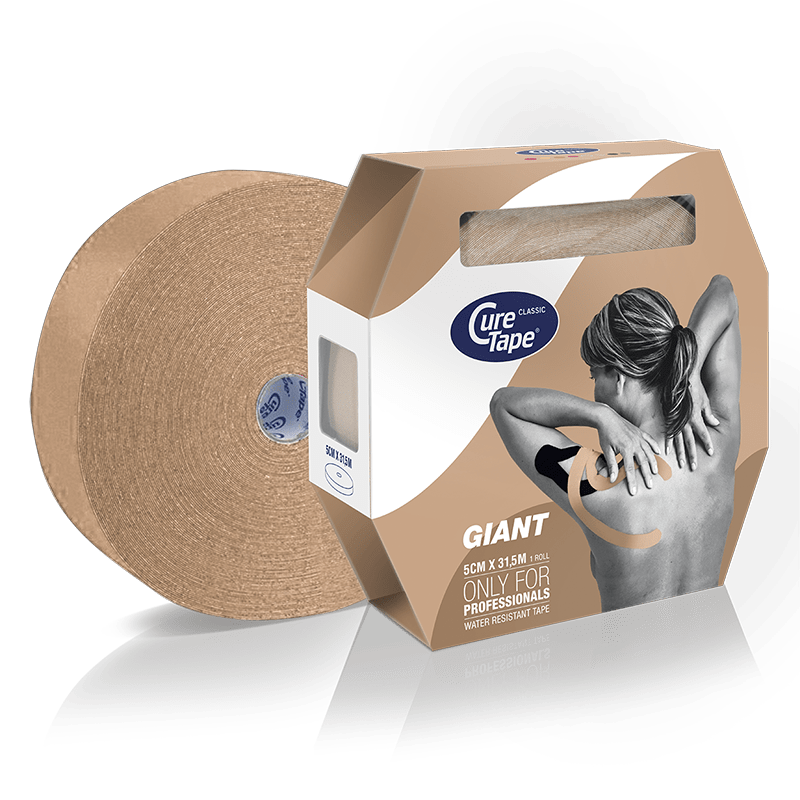 CureTape Classic Giant Kinesiology Tape Beige 5cm
