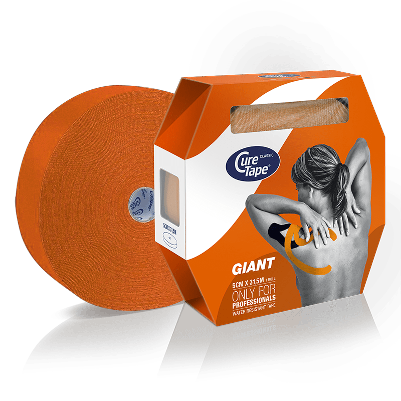 CureTape Classic Giant Kinesiology Tape Orange 5cm