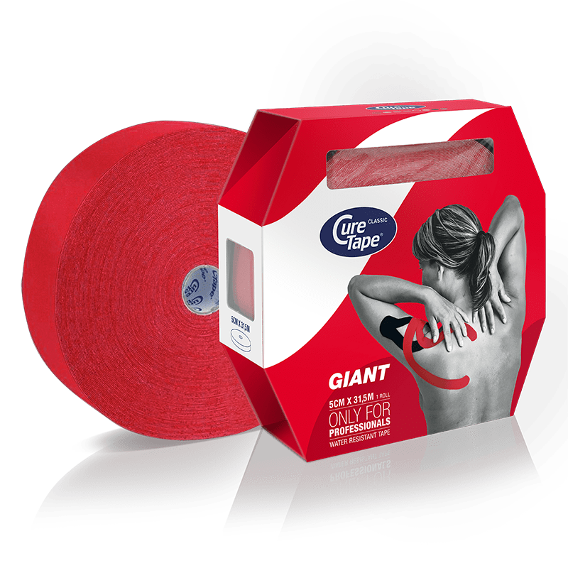 CureTape Classic Giant Kinesiology Tape Red 5cm