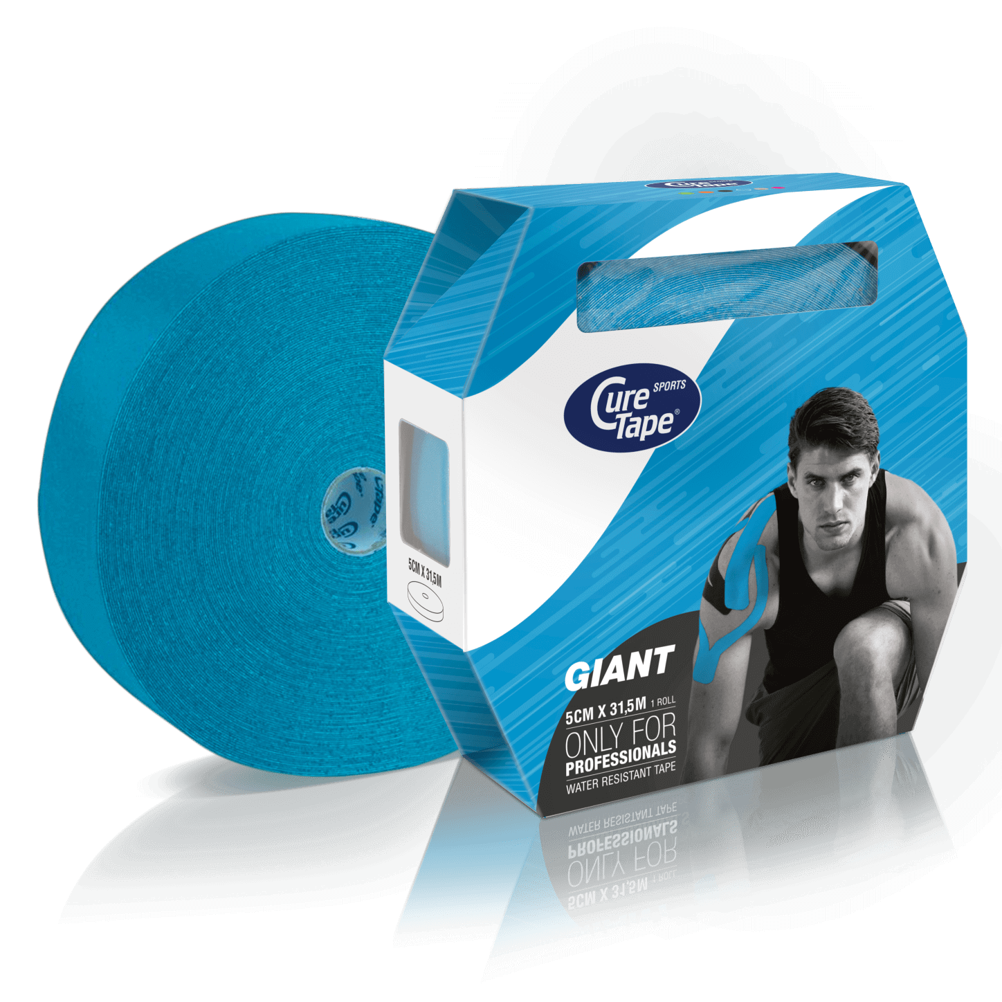curetape-sports-giant-kinesiology-tape-bulk-roll-blue-5cm-x-31.5m-1-single-roll-with-box-packaging-lr-image