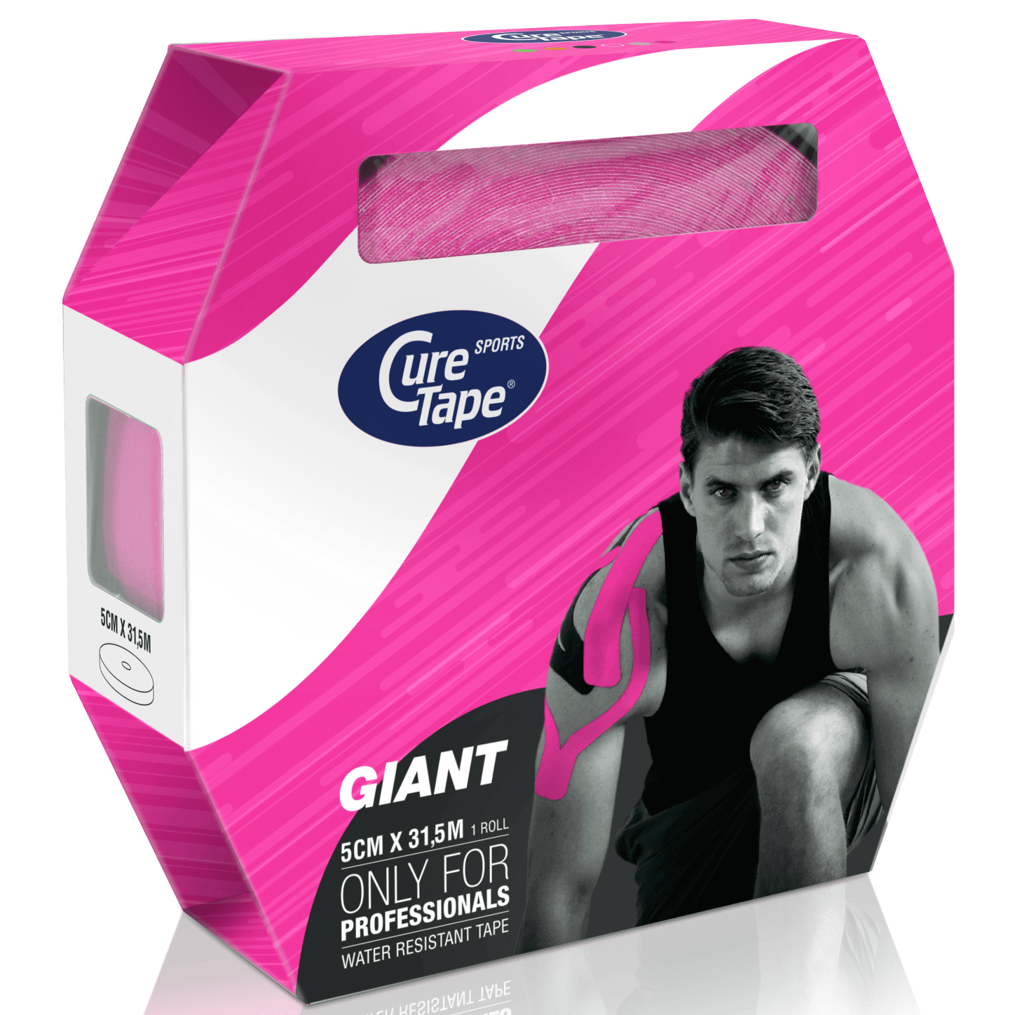curetape-sports-giant-kinesiology-tape-bulk-roll-pink-5cm-x-31.5m-1-single-roll-in-box-packaging-lr-image